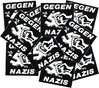 10 Stück Gegen Nazis [Aufkleber] 5 x 5cm