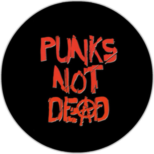 Punks Not Dead [rote Schrift] [25mm Button]