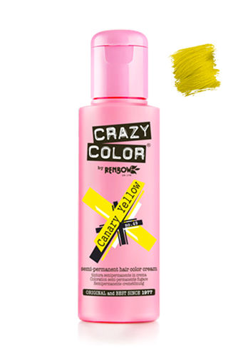 Crazy Color Semipermanente Haarfarbe [Canary Yellow Nº 49 (100 ml)]